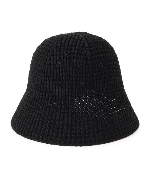 SHOO・LA・RUE(シューラルー)/バックスリットリボン付ベル型ニット帽/ブラック（019）