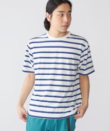 SHIPS MEN(シップス　メン)/SHIPS: TEXBRID(R) リネン グラデーション ボーダー Tシャツ/ナチュラル