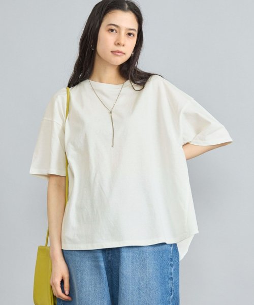 coen(coen)/フハクドッキングピグメントハーフスリーブTシャツ/OFFWHITE