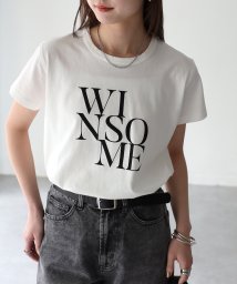 Riberry(リベリー)/WINSOMEプリントレタリングTシャツ/オフホワイト