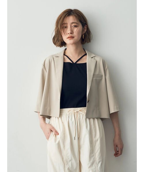 5分袖クロップドジャケット 人気・おすすめ｜売れ筋商品・話題商品におすすめ コスパ重視 安心配送 スピーディーにお届け