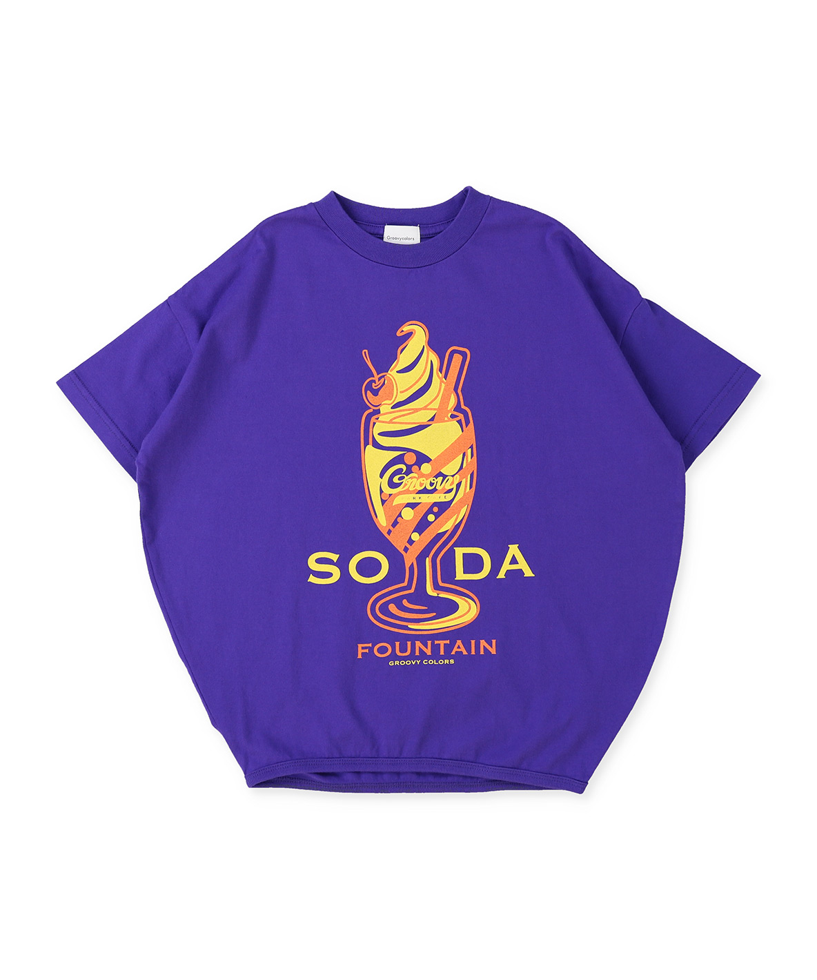 GROOVYCOLORS グルーヴィーカラーズ GROOVY COLORS SODA バルーンTシャツ パープル BM GROOVYCOLORS グルーヴィーカラーズ GROOVY COLORS SODA バルーンTシャツ パープル BM