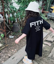 FITH(フィス)/さらさら天竺バックロゴロングワンピース/ブラック