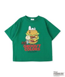 GROOVY COLORS(グルービーカラーズ)/SNOOPY HUMBURGER Tシャツ/グリーン