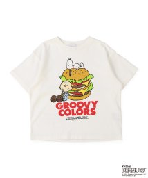 GROOVY COLORS(グルービーカラーズ)/SNOOPY HUMBURGER Tシャツ/ホワイト