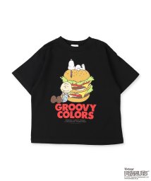 GROOVY COLORS(グルービーカラーズ)/SNOOPY HUMBURGER Tシャツ/ブラック