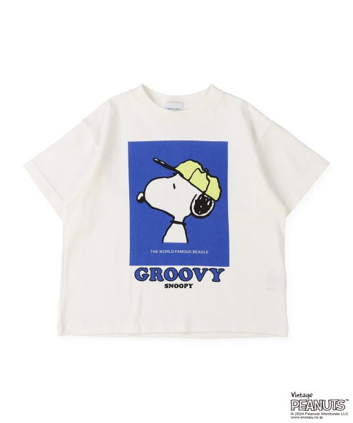 GROOVY COLORS(グルービーカラーズ)/SNOOPY BASEBALL Tシャツ/ホワイト