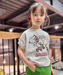 GROOVY COLORS(グルービーカラーズ)/SNOOPY ROLLERSKATE テントTシャツ/ホワイト