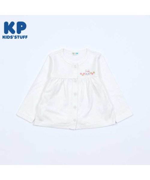 KP(ケーピー)/KP(ケーピー)【日本製】mimiちゃん刺繍カーディガン(80～90)/オフホワイト
