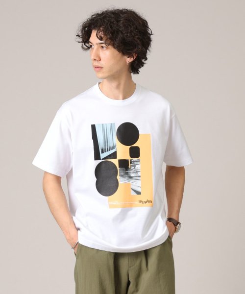 TAKEO KIKUCHI(タケオキクチ)/【プリントT】アートグラフィック Tシャツ/ホワイト（001）