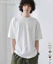 coen(coen)/【WEB限定】【WELLTECT】ベーシックシンプルTシャツ/WHITE