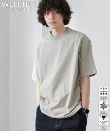 coen(coen)/【WEB限定】【WELLTECT】ベーシックシンプルTシャツ/LT.GRAY