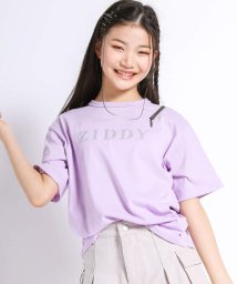 ZIDDY/ロゴラインストーン肩明きTシャツ(130~160cm)/506052199