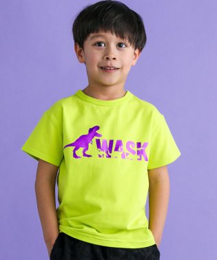 WASK/【速乾】恐竜箔プリント総柄天竺Tシャツ(100~160cm)/506053938