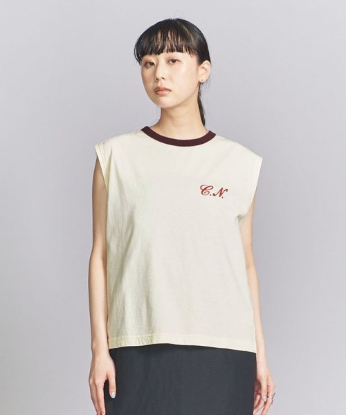 BEAUTY&YOUTH UNITED ARROWS(ビューティーアンドユース　ユナイテッドアローズ)/【別注】＜ST.JHONES 3RD CLUB＞リンガーノースリーブ Tシャツ/OFFWHITE