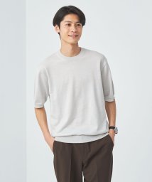 green label relaxing(グリーンレーベルリラクシング)/ラミー ナイロン クルーネック Tシャツ 半袖ニット －ウォッシャブル－/LT.GRAY