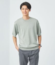 green label relaxing(グリーンレーベルリラクシング)/ラミー ナイロン クルーネック Tシャツ 半袖ニット －ウォッシャブル－/LIME