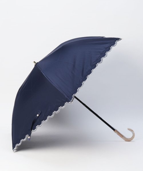 BLAO(ブラオ)/Blao（ブラオ） ボーラー刺しゅう 晴雨兼用傘（折り畳み・トップフラット傘）/ネイビー 