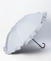 BLAO(ブラオ)/Blao（ブラオ）フリル晴雨兼用傘（折り畳み・トップフラット傘）/サックス