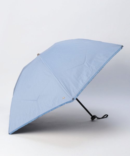 BLAO(ブラオ)/Blao（ブラオ） デニム切りっぱなし風 晴雨兼用傘（折り畳み・ミニ傘）/サックス