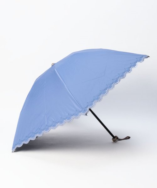 BLAO(ブラオ)/Blao（ブラオ） ボーラー刺しゅう 晴雨兼用傘（折り畳み・ミニ傘）/サックス