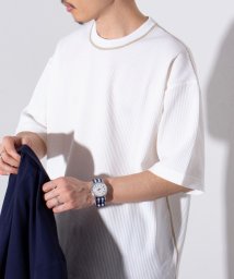 GLOSTER/【GLOSTER/グロスター】配色ステッチ ポリエステルワッフルTシャツ/506065812