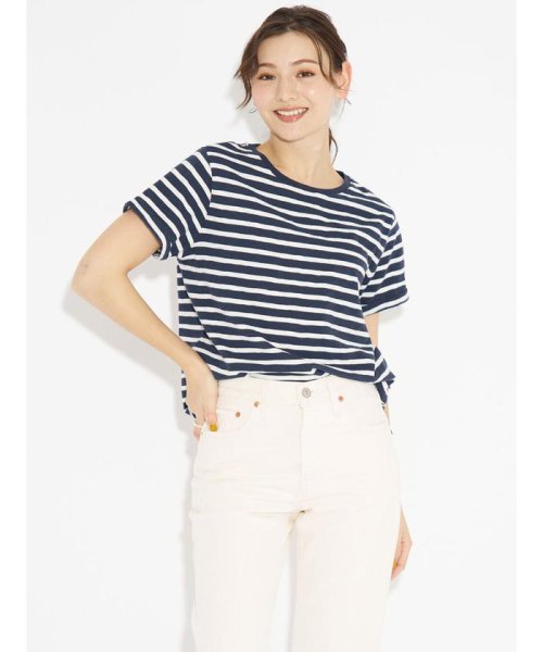 Levi's(リーバイス)/MARGOT ボーダーTシャツ ブルー STRIPE PEACOAT/NEUTRALS