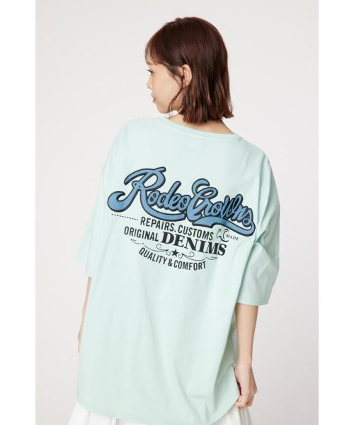 RODEO CROWNS WIDE BOWL(ロデオクラウンズワイドボウル)/デニムパッチTシャツ/MINT