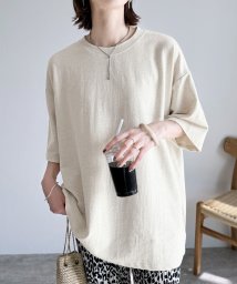 reca(レカ)/【丈長めTYPE】ゆったりベーシックTシャツ(R24123－k)/ライトベージュ