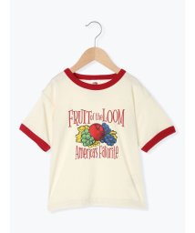 Samansa Mos2 Lagom(サマンサモスモス ラーゴム)/【FRUIT OF THE LOOM】リンガープリントTシャツ/キナリ