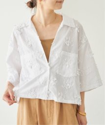 SLOBE IENA(スローブ　イエナ)/crinkle crinkle crinkle 3D embroidery S/S shirts CC－2540/ホワイト