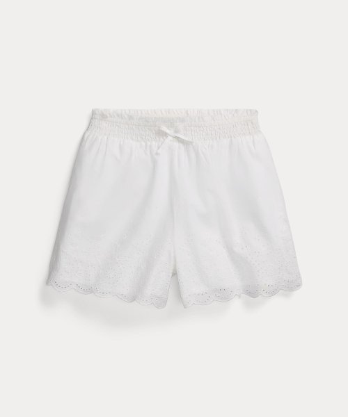 POLO RALPH LAUREN(POLO RALPH LAUREN)/(ガールズ 7才～16才)アイレットエンブロイダリー コットン ボイル ショートパンツ/100ホワイト