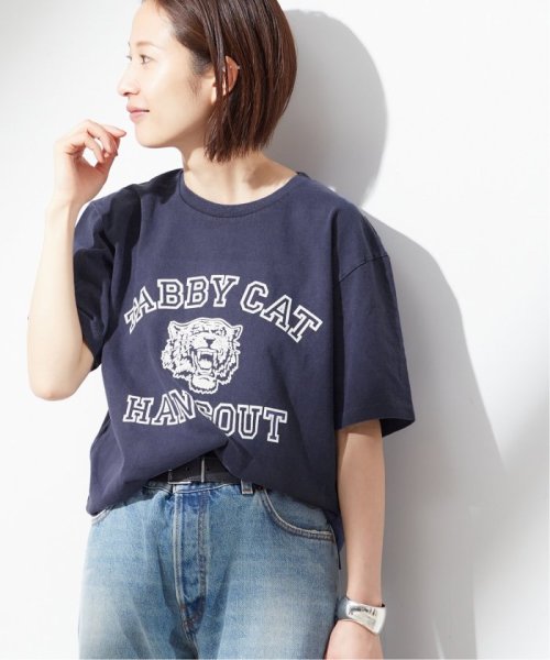 journal standard  L'essage (ジャーナルスタンダード　レサージュ)/《追加予約2》《別注》【MIXTA/ミクスタ】TABBY CAT HANGOUT CREW T－SH：Tシャツ/ネイビー