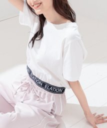 Honeys(ハニーズ)/裾ロゴＴシャツ トップス Tシャツ カットソー 半袖Tシャツ ショート丈 コンパクト /ホワイト