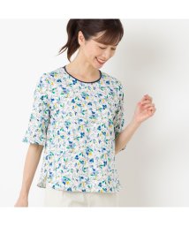 LOBJIE/小花プリント 綿天竺Tシャツ/506078388