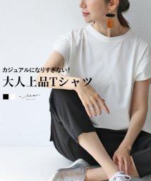 Vieo/カジュアルになりすぎない　上品大人Tシャツ/506078400