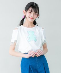 JENNI belle(ジェニィベル)/【WEB限定】防蚊肩あきクマTシャツ/オフホワイト