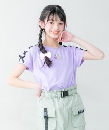 JENNI belle(ジェニィベル)/【WEB限定】防蚊そでレースアップTシャツ/ラベンダー