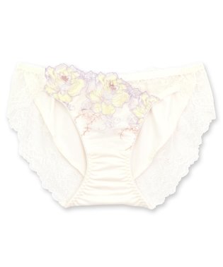 fran de lingerie/プリント×刺繍のいいとこどりデザイン穿きやすいノーマルショーツ 「スタイルアップワイヤレスフローラ ショーツ」 ショーツ/506078695