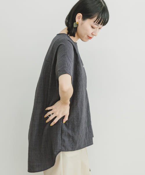 ITEMS URBANRESEARCH(アイテムズ アーバンリサーチ（レディース）)/リネンライクハンソデプルオーバー/CHA