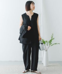 ITEMS URBANRESEARCH(アイテムズ アーバンリサーチ（レディース）)/『セットアップ対応』リネンライクオールインワン/BLK