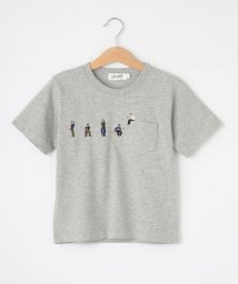 Dessin(kids)(デッサン　キッズ)/【リンクコーデ】ピープル刺繍Tシャツ/グレー（012）
