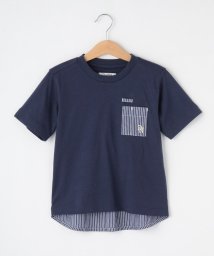 Dessin(kids)/【リンクコーデ】ストライプ切替Tシャツ/506079006