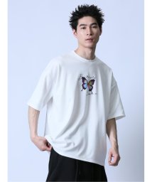 semanticdesign/バタフライプリント クルーネック半袖Tシャツ メンズ Tシャツ カットソー カジュアル インナー トップス ギフト プレゼント/506079053