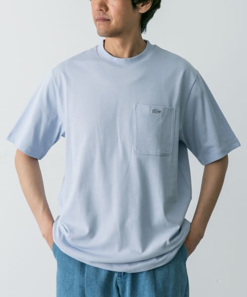 URBAN RESEARCH DOORS(アーバンリサーチドアーズ)/LACOSTE　アウトラインクロックポケットTシャツ/P.BLUE