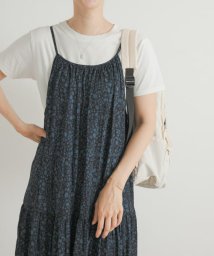 URBAN RESEARCH DOORS(アーバンリサーチドアーズ)/リトルフラワープリーツキャミワンピース/NAVY