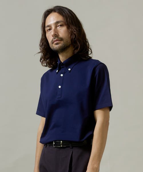 URBAN RESEARCH DOORS(アーバンリサーチドアーズ)/『吸水速乾』LIFE STYLE TAILOR　ボタンダウン半袖プルオーバー/NAVY