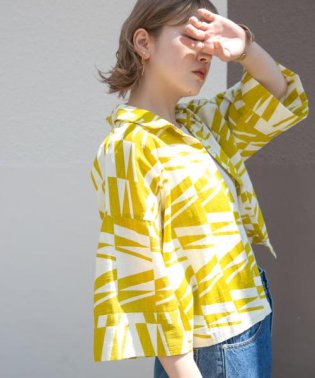 KBF/【予約】ジオメトリックオープンカラーシャツ/506079180
