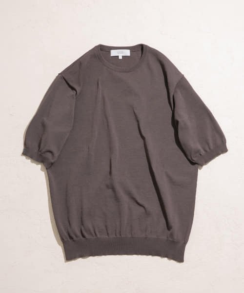 URBAN RESEARCH ROSSO(URBAN　RESEARCH　ROSSO（MEN）)/【予約】『UR TECH ひやサラクール』AIRDRY半袖クルーニット/CHARCOAL