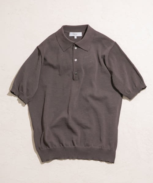 URBAN RESEARCH ROSSO(URBAN　RESEARCH　ROSSO（MEN）)/『UR TECH ひやサラクール』AIRDRY半袖ニットポロ/CHARCOAL